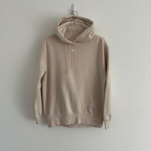 Nike Center Swoosh Hoodie Sz XS Light Blush Pink Y2K Sports